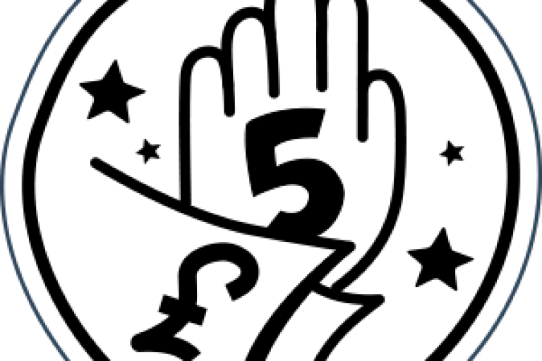 Logo with money in hand