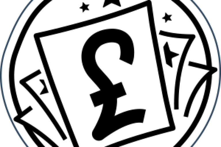 Graphic of money and pound sign