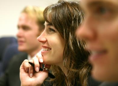 Woman's face in profile