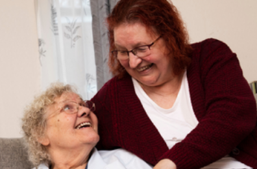 Two women in adult social care